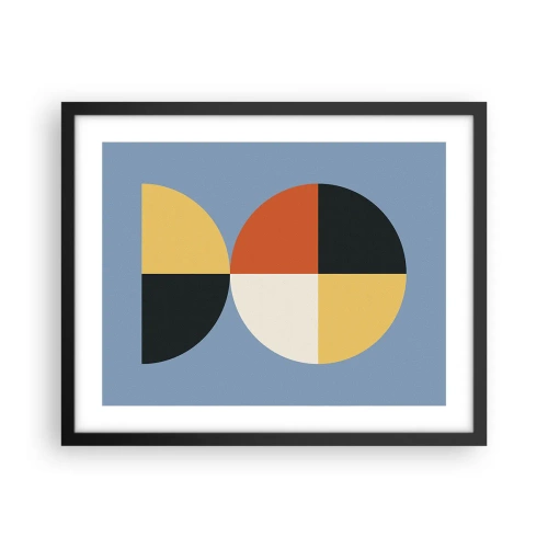 Pôster com moldura preta - Verja e conte - 50x40 cm