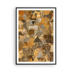 Pôster com moldura preta - O mundo em forma - 70x100 cm