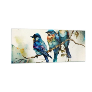 Quadro em vidro - Ele ficou ofendido? - 100x40 cm