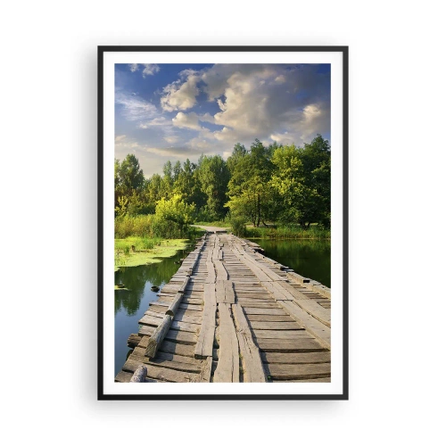Pôster com moldura preta - Verão em todos os lugares - 70x100 cm