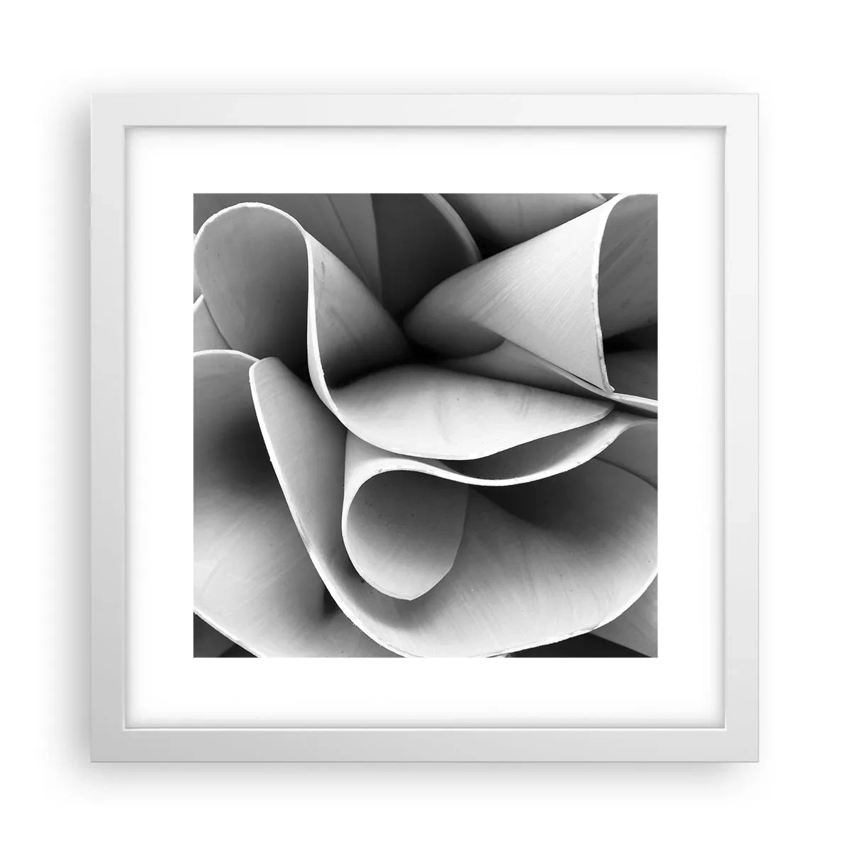 Pôster em moldura branca - Acontece no espaço - 30x30 cm