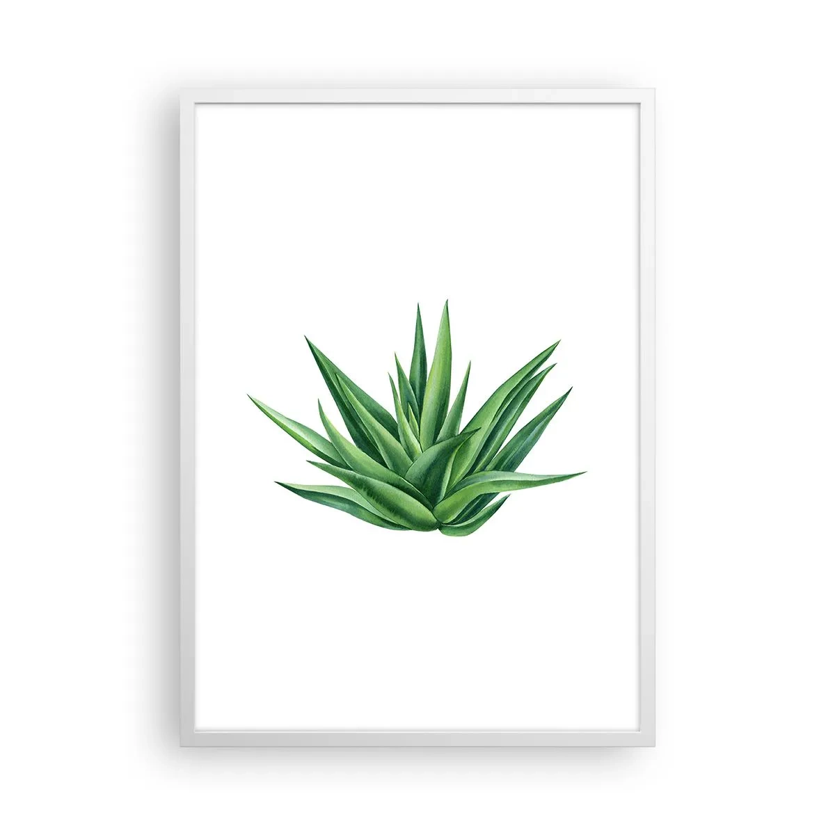 Pôster em moldura branca - Verde – força – vida - 50x70 cm
