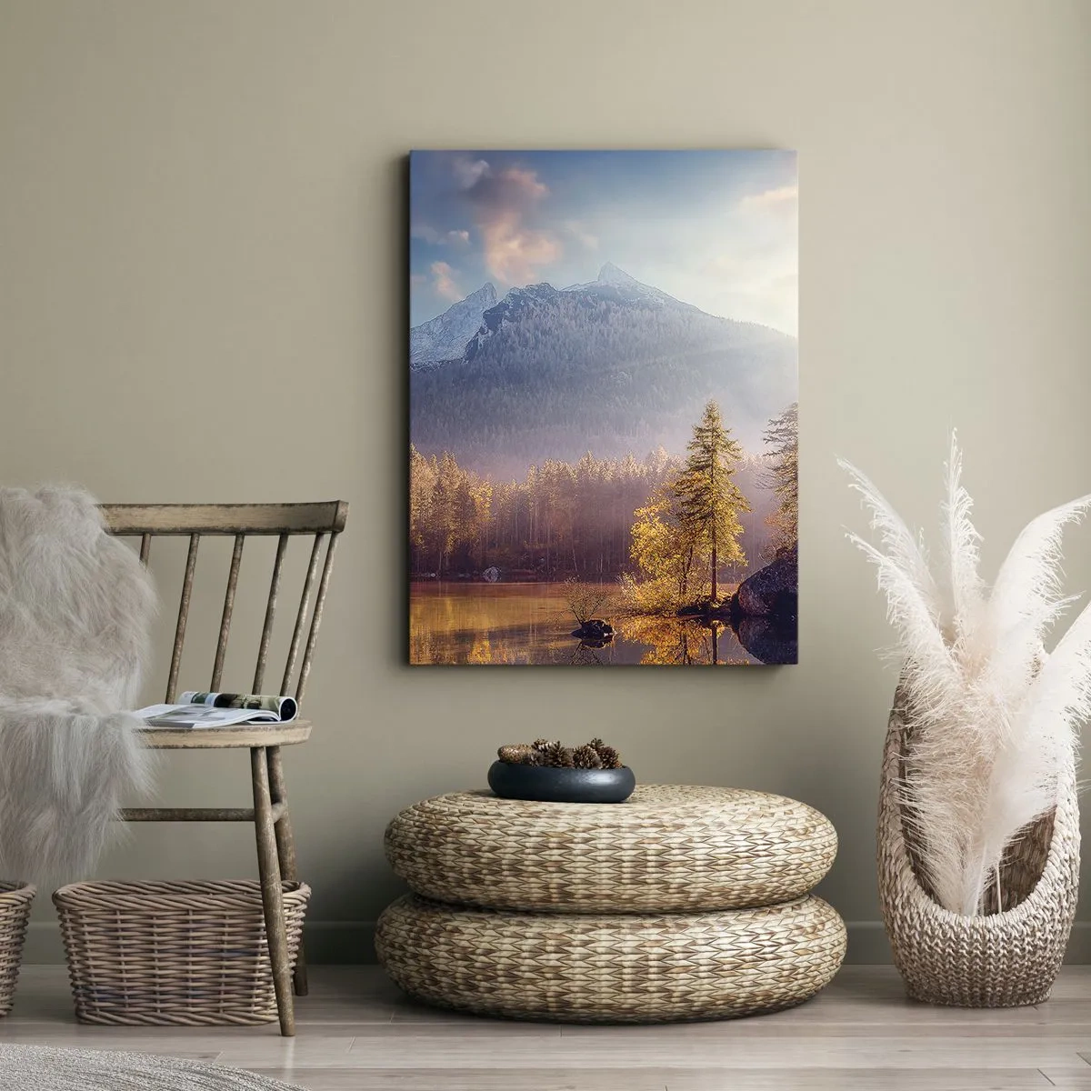 Quadro em tela - Nas montanhas e vales - 50x70 cm