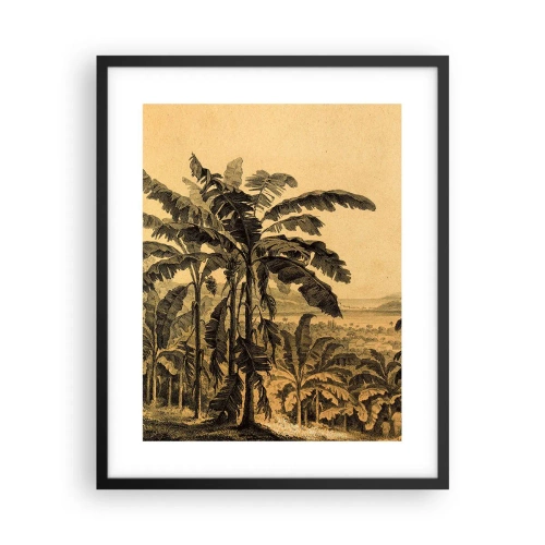 Pôster com moldura preta - num clima colonial - 40x50 cm