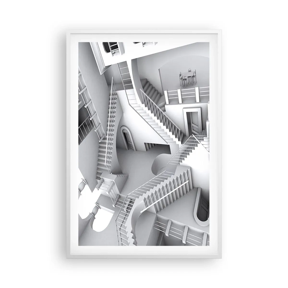 Pôster em moldura branca - Paradoxos do espaço - 61x91 cm