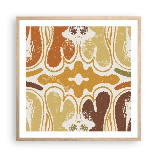 Pôster com moldura de carvalho claro - Abstração sentimental - 60x60 cm