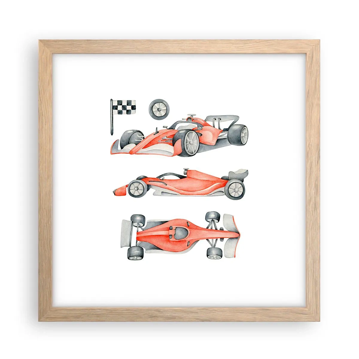 Pôster com moldura de carvalho claro - Persiga seu sonho - 30x30 cm