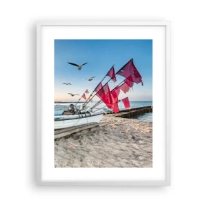 Pôster em moldura branca - Um merecido descanso - 40x50 cm