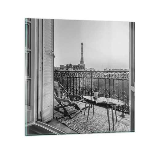 Quadro em vidro - Tarde de Paris - 30x30 cm