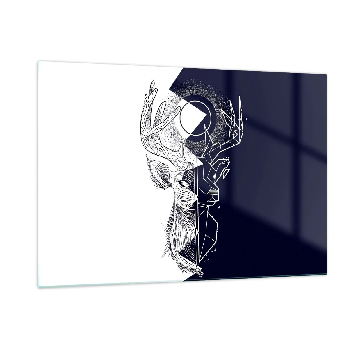 Quadro em vidro - Luta e unidade dos opostos - 120x80 cm