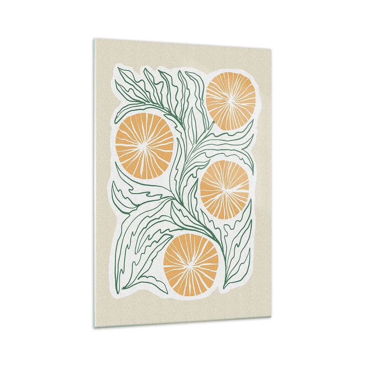 Quadro em vidro - Étnico com um toque de abstração - 70x100 cm