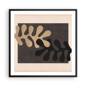 Pôster com moldura preta - Ausência e complemento - 60x60 cm