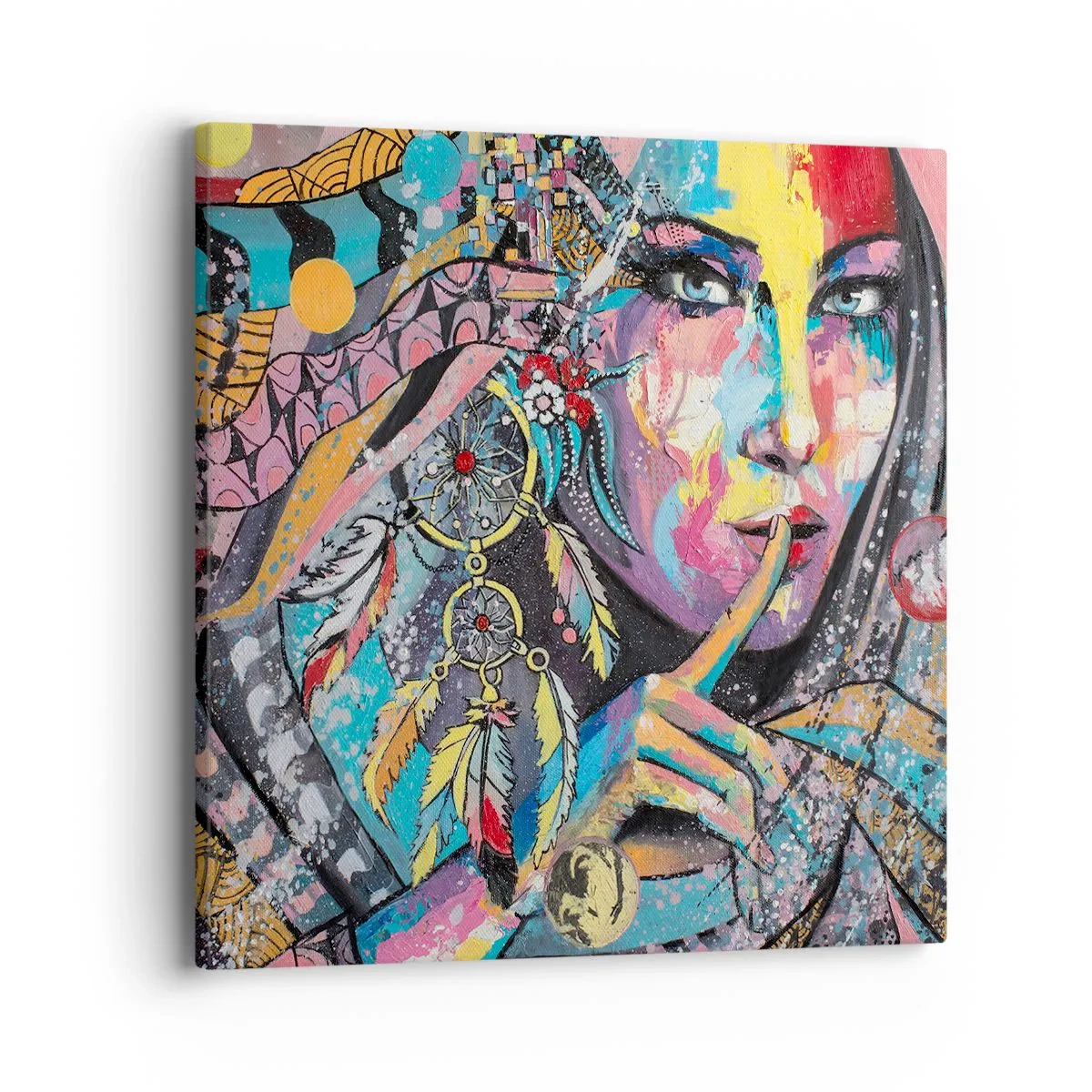 Quadro em tela - Fique em silêncio até compreender - 40x40 cm