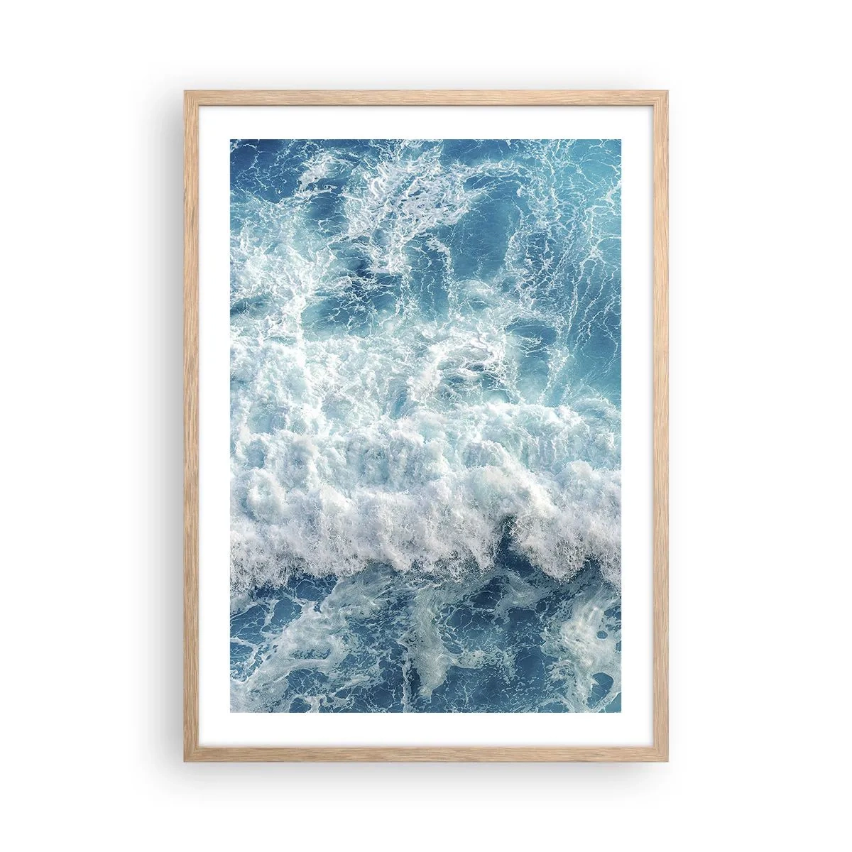 Pôster com moldura de carvalho claro - Alegremente e aos saltos - 50x70 cm