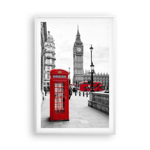 Pôster em moldura branca - Sem dúvida, Londres - 61x91 cm