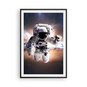 Pôster com moldura preta - Saudações do espaço - 61x91 cm