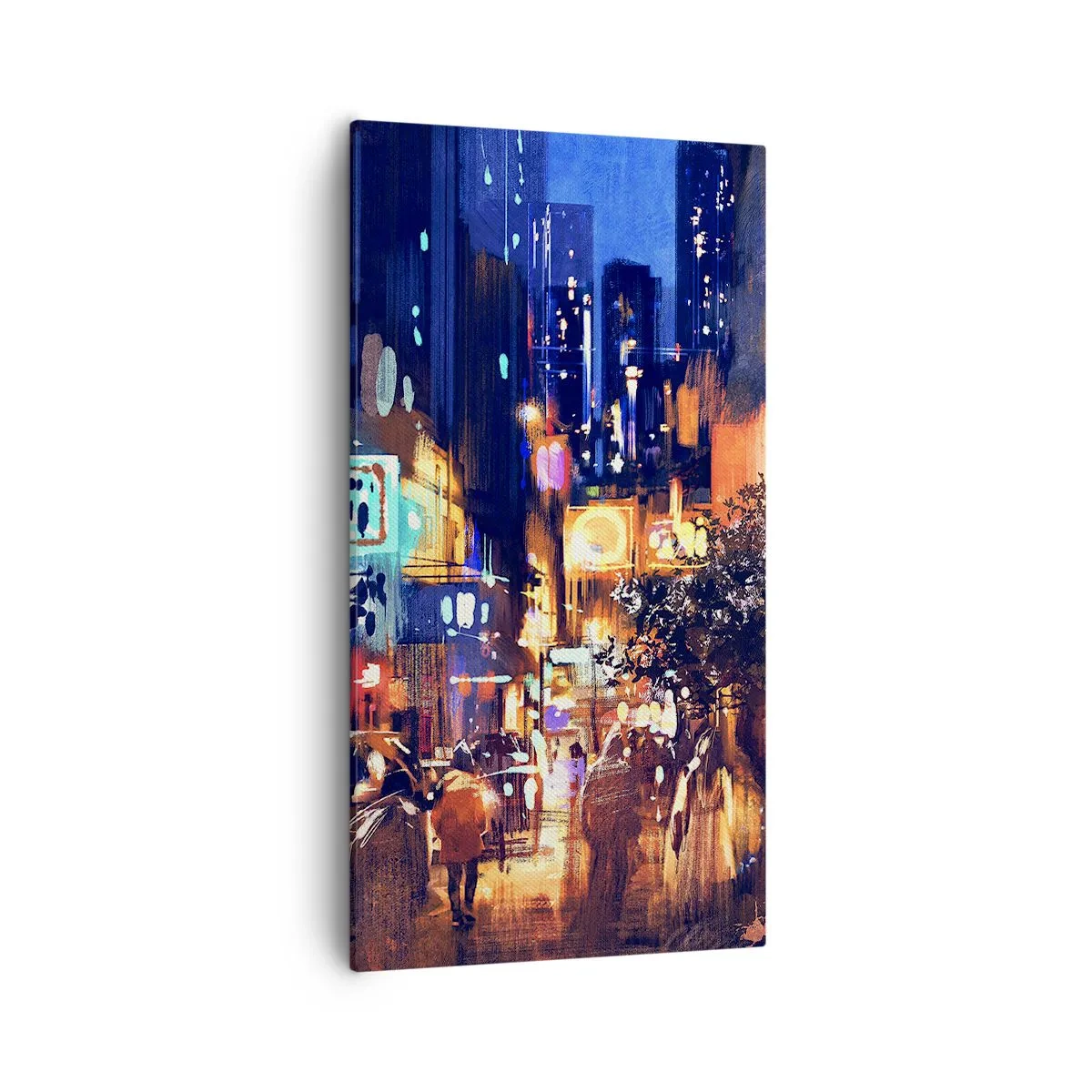 Quadro em tela - E a cidade não dorme - 55x100 cm