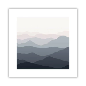 Pôster - Ondas de montanha - 30x30 cm