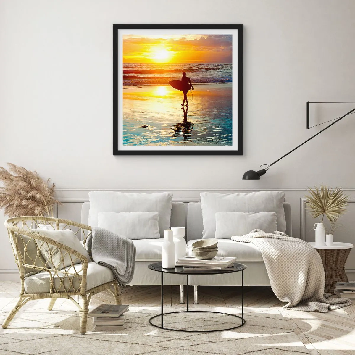 Pôster com moldura preta - O Retorno do Guerreiro - 30x30 cm