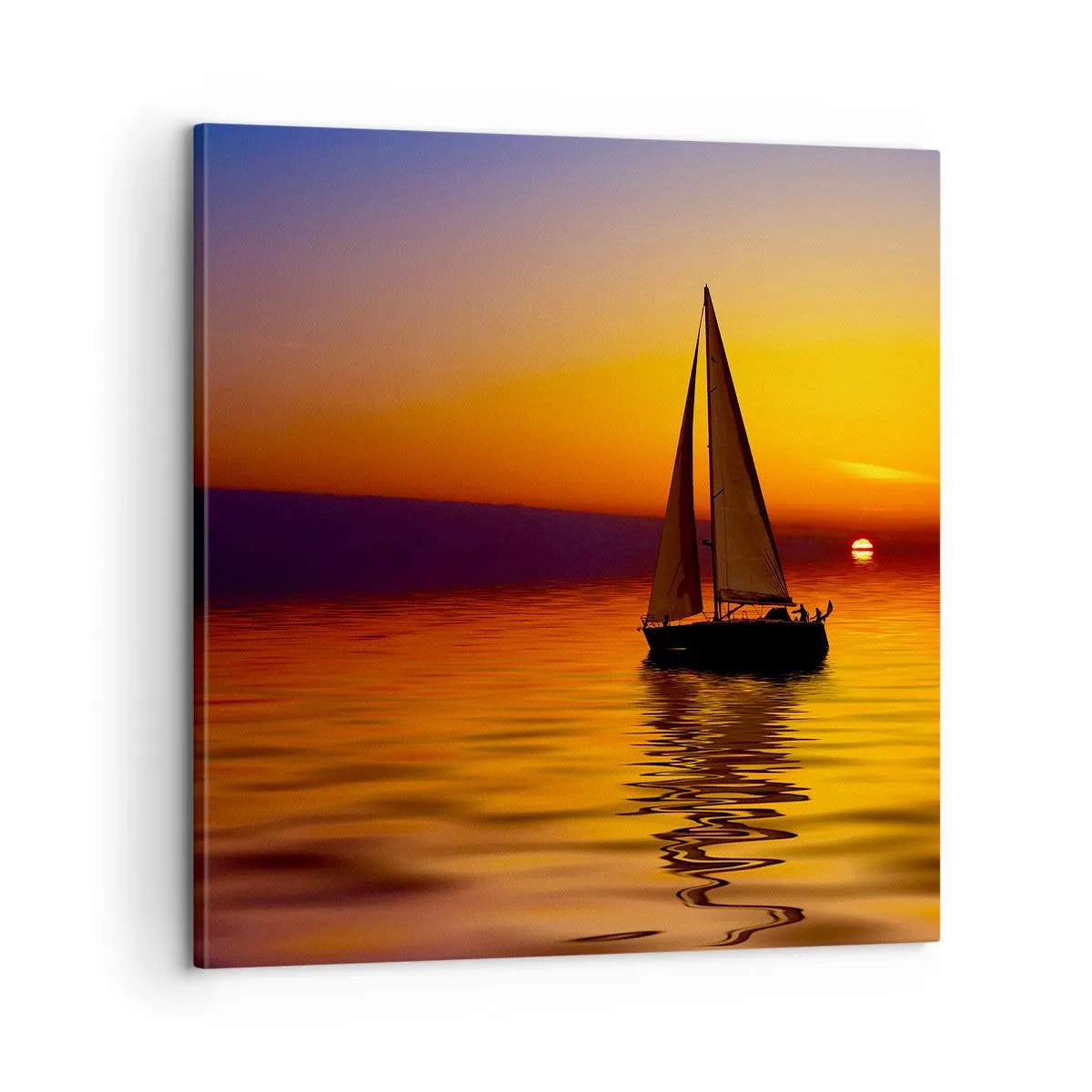 Quadro em tela - Tranquilo anoitecer... - 60x60 cm