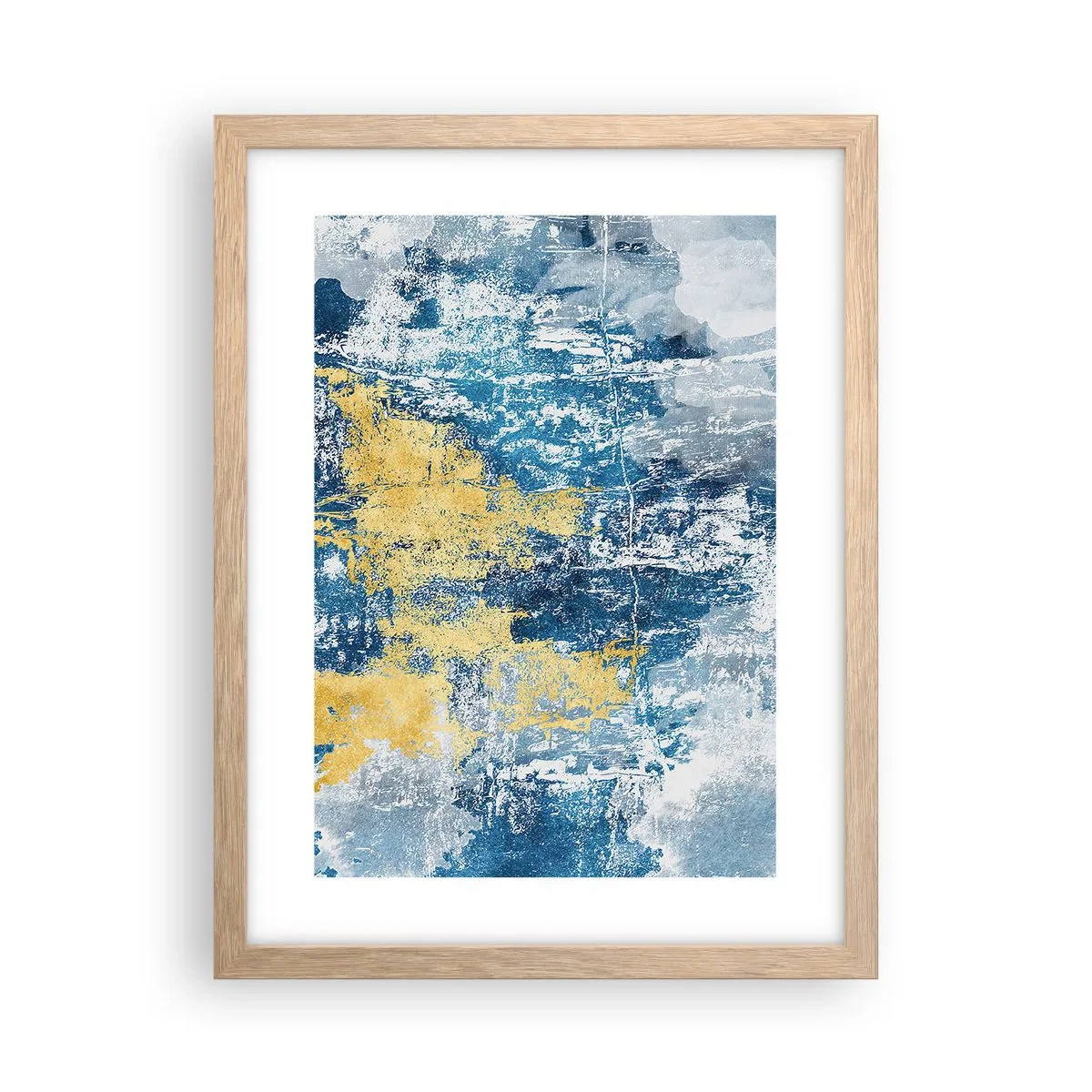 Pôster com moldura de carvalho claro - Abstração cheia de clima - 30x40 cm