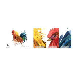 Amostra de Papel de Parede Standard Eco - Manto real, orgulho real - Galo, Gráficos, Reprodução - 100x30 cm