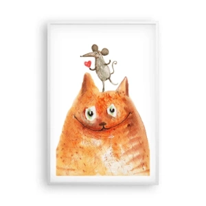 Pôster em moldura branca - Paradoxos do amor - 61x91 cm