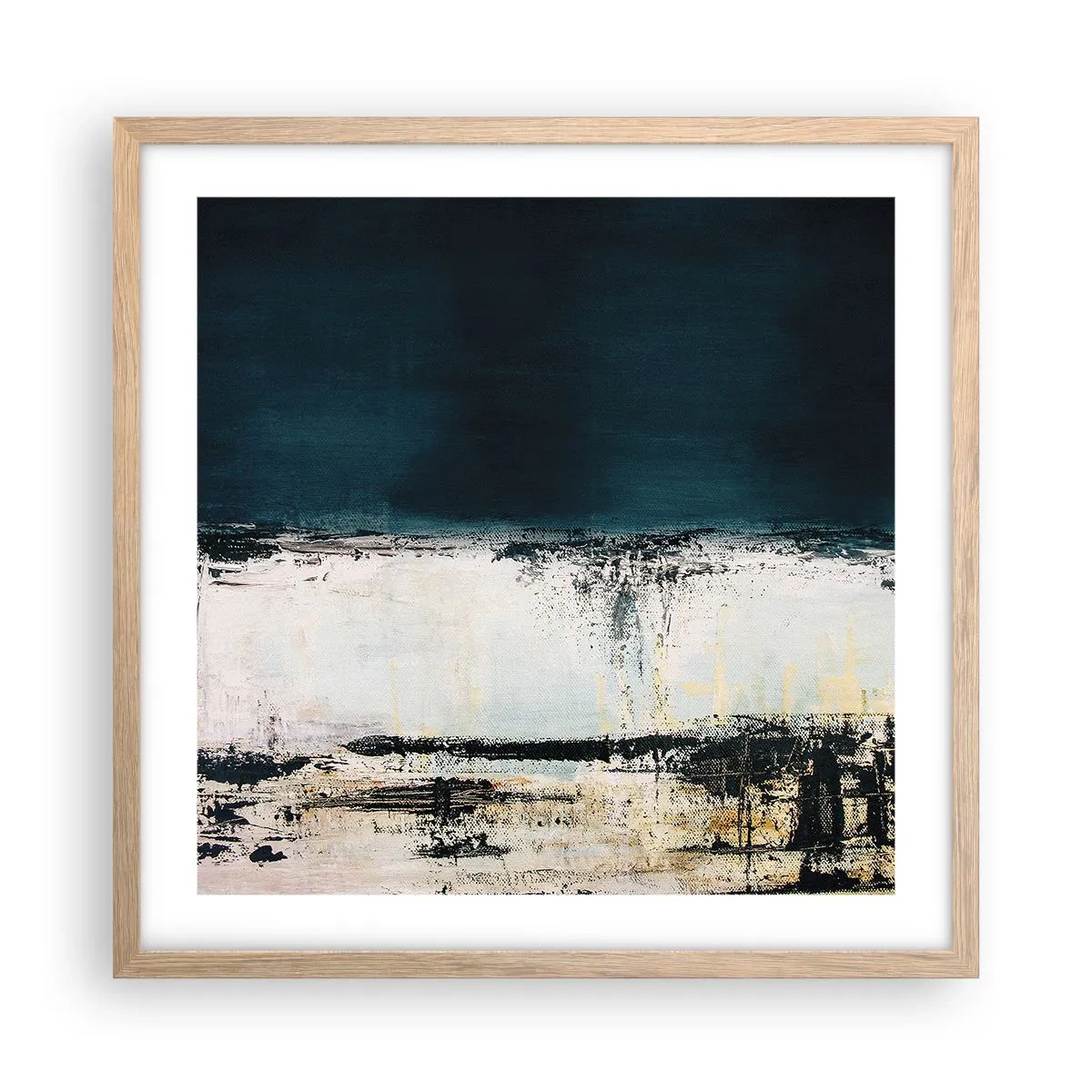 Pôster com moldura de carvalho claro - Composição horizontal - 50x50 cm