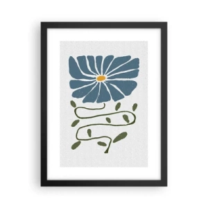 Pôster com moldura preta - Um ramo para uma flor - 30x40 cm