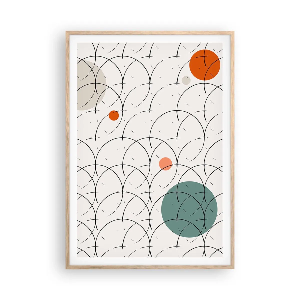 Pôster com moldura de carvalho claro - No espírito da pop art - 70x100 cm