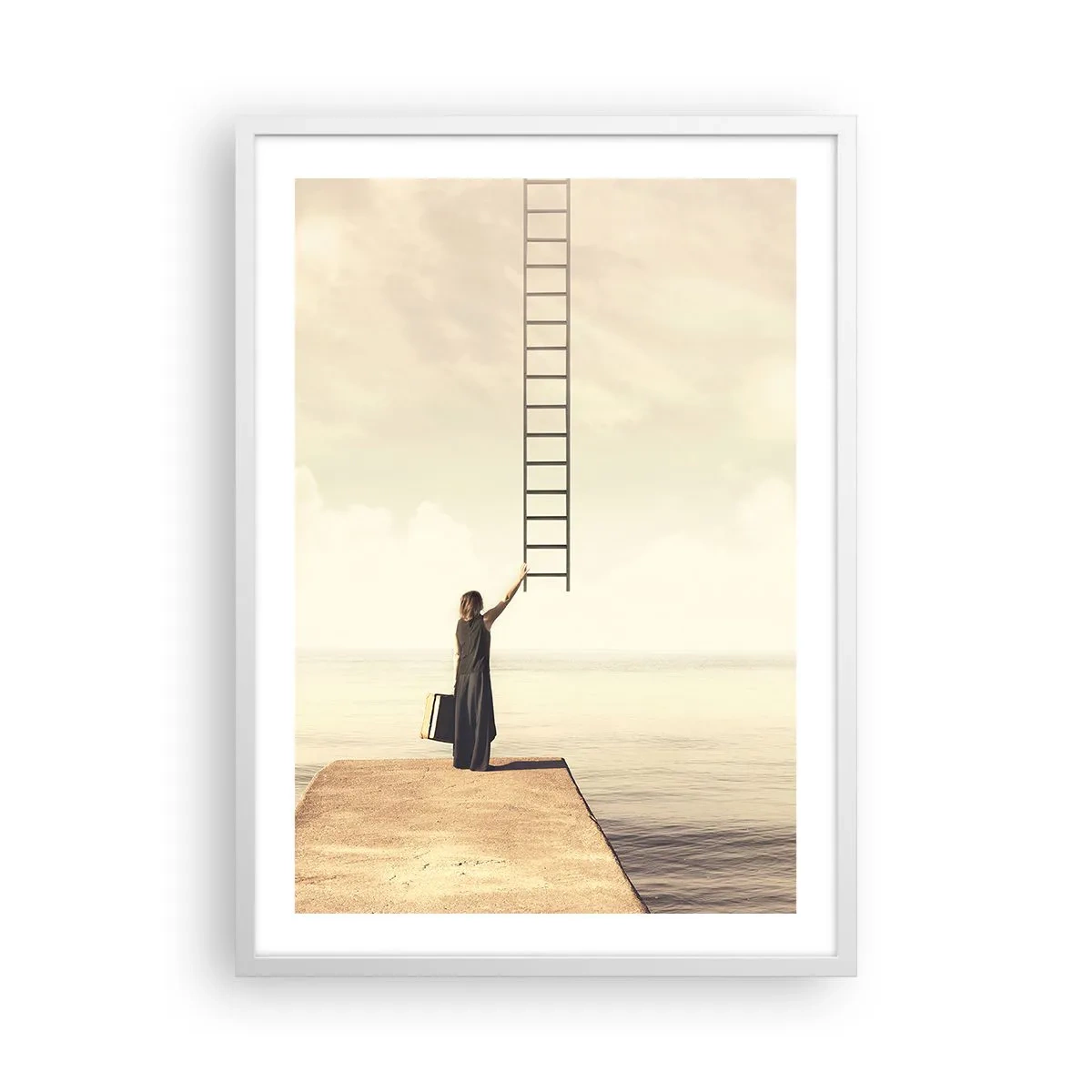 Pôster em moldura branca - Uma viagem mágica - 50x70 cm