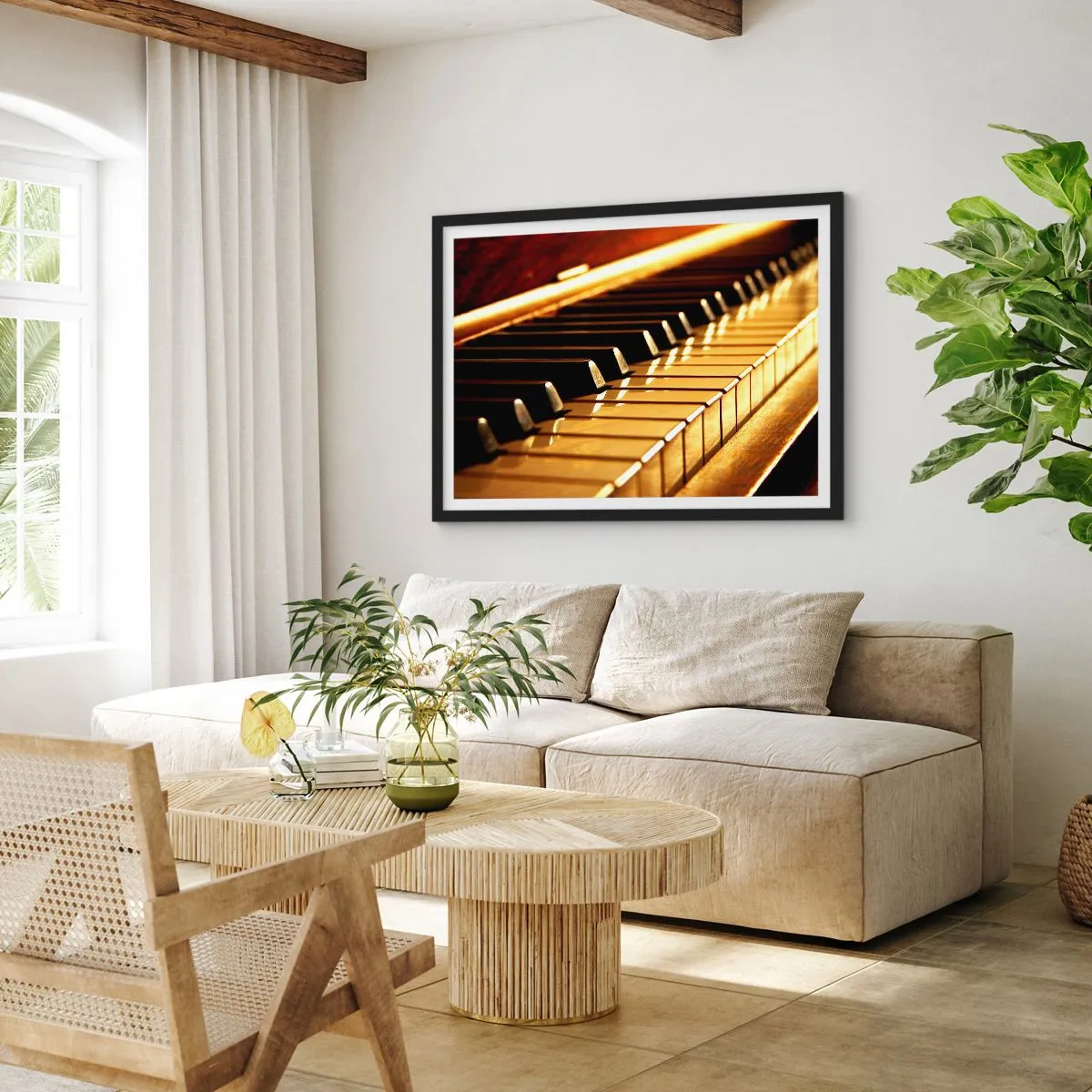 Pôster com moldura preta - Infinitas possibilidades  - 100x70 cm