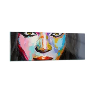 Quadro em vidro - É impossível tirar os olhos - 90x30 cm
