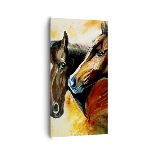 Quadro em tela - Encanto em dobro - 65x120 cm