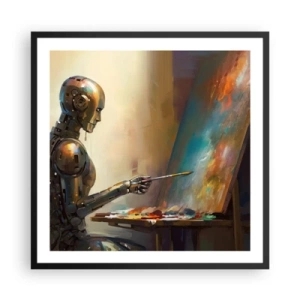 Pôster com moldura preta - A arte do futuro - 60x60 cm