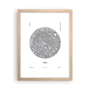 Pôster com moldura de carvalho claro - Anatomia de Paris - 30x40 cm