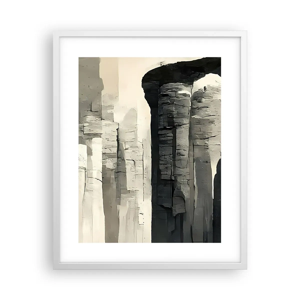 Pôster em moldura branca - A majestade da antiguidade - 40x50 cm