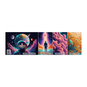 Amostra de Papel de Parede Standard Eco - Os filósofos não sonharam com isso - Astronauta, Futurista, Cosmos - 100x30 cm
