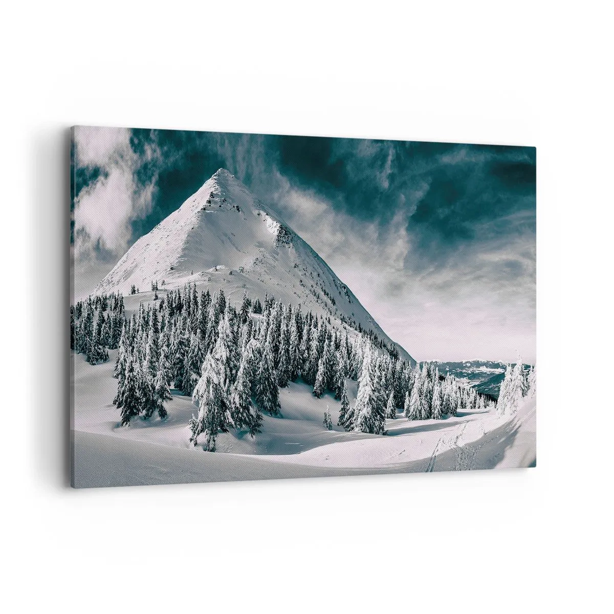 Quadro em tela - Terra de neve e gelo - 100x70 cm