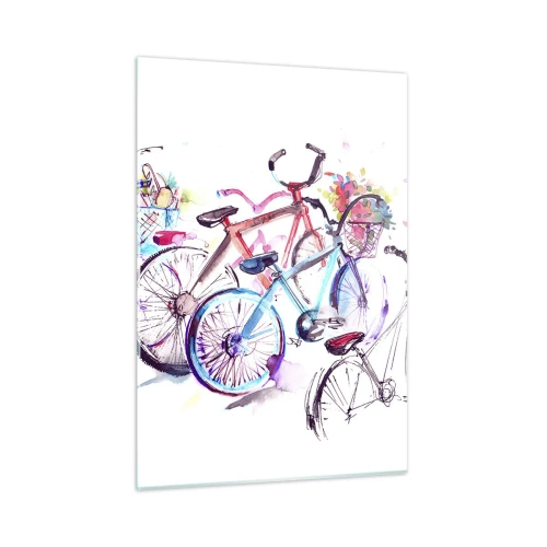 Quadro em vidro - Reunião do Clube Antimoto - 50x70 cm