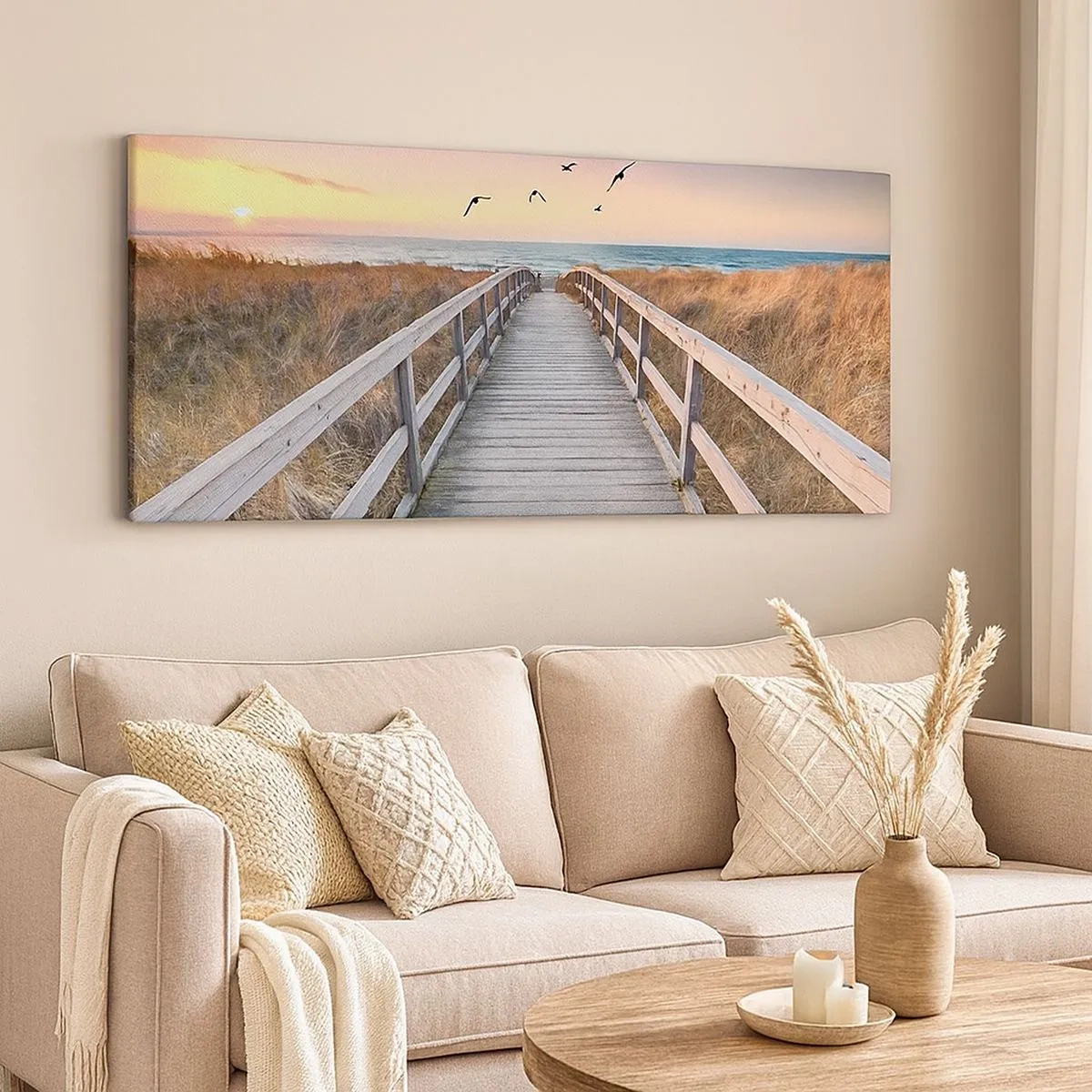 Quadro em tela - O espaço das alturas - 100x40 cm