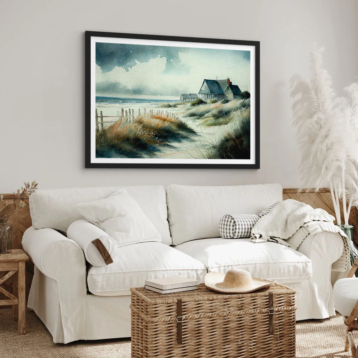 Pôster com moldura preta - Longe da agitação - 91x61 cm