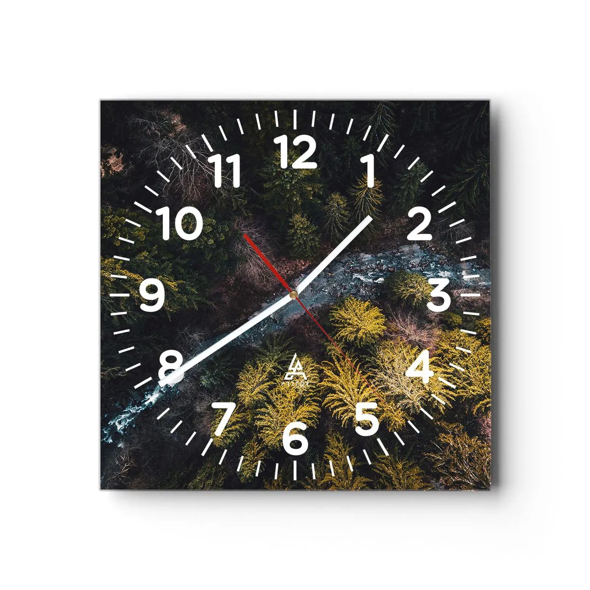 Relógio de parede - Relógio em vidro - Rápido e cada vez mais rápido - 40x40 cm