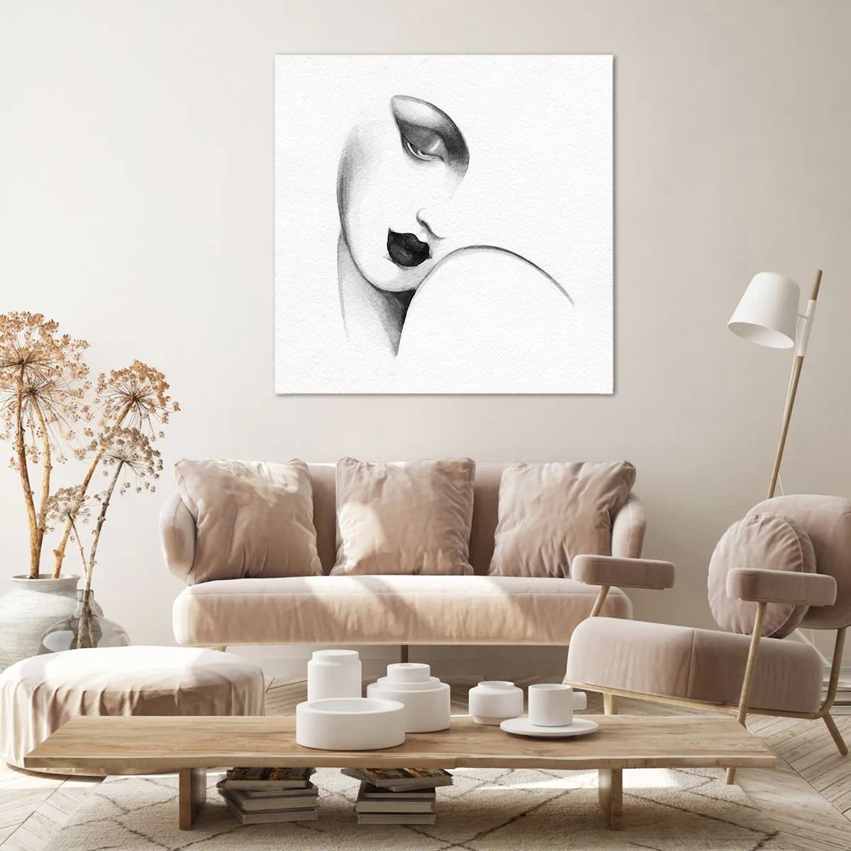 Quadro em tela - No estilo de Łempicka - 70x70 cm