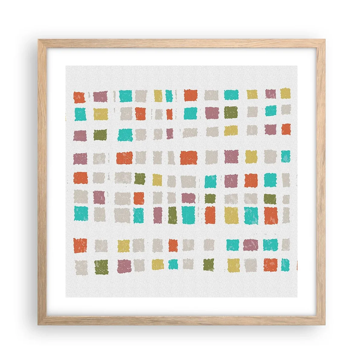 Pôster com moldura de carvalho claro - Jogo desconhecido - 50x50 cm