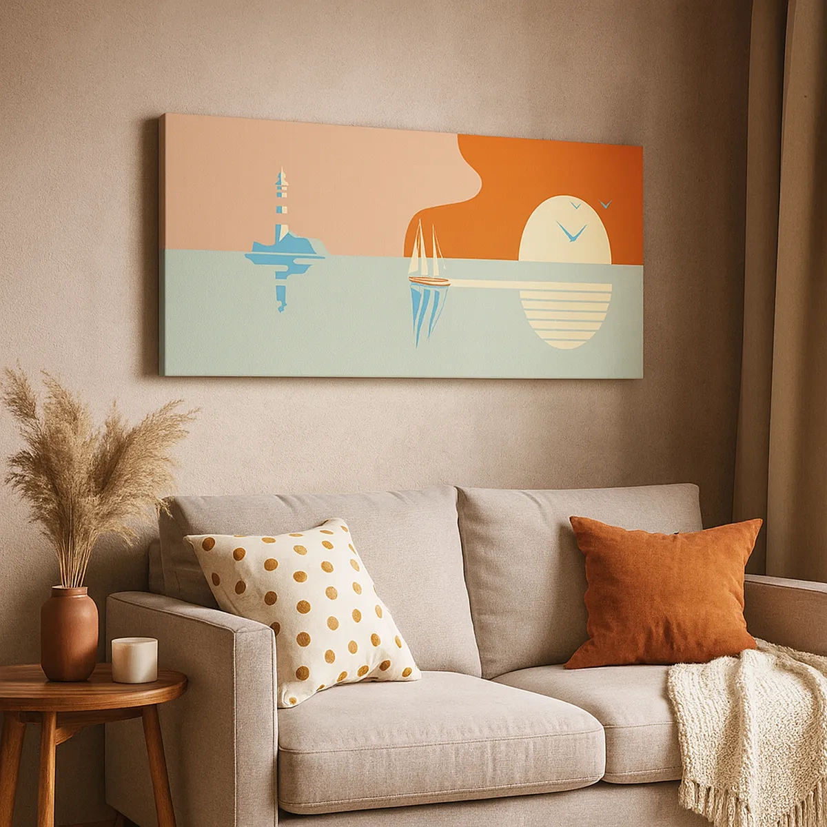 Quadro em tela - Uma paisagem marítima perfeita - 30x30 cm