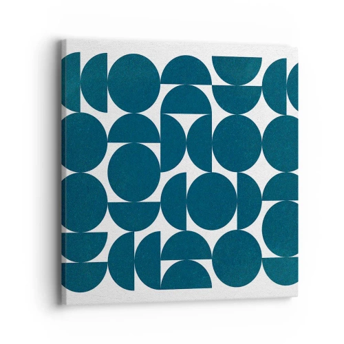 Quadro em tela - Círculos e semicírculos - 40x40 cm