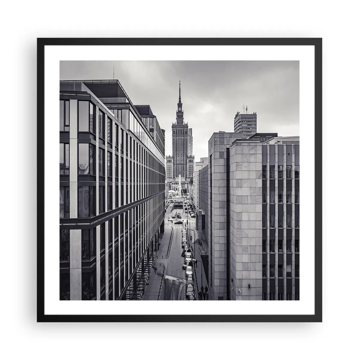 Pôster com moldura preta - Vale de Varsóvia - 60x60 cm