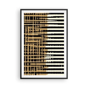 Pôster com moldura preta - Abstração arquitetónica - 61x91 cm