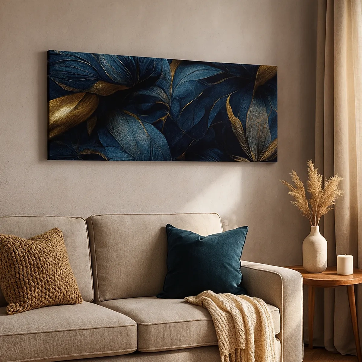 Quadro em tela - Forrado com ouro - 30x30 cm